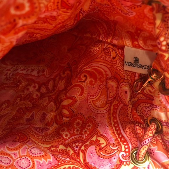 Very Bradley NEW backpack in orange paisley design - Picture 4 of 6